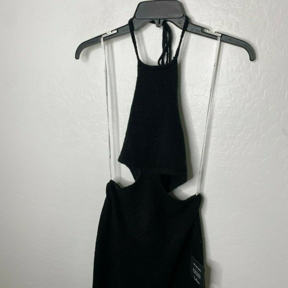 Lulu’s Black Lush for Life Cutout Halter Knit Midi Dress - Picture 5 of 8
